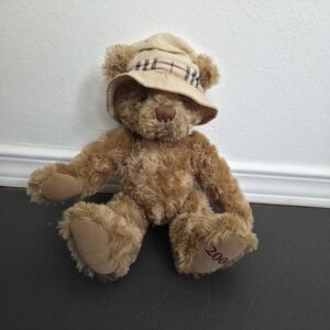 Burberry Fragrances 2006 Nova Check Bucket Hat Brown Teddy Bear Plush 12”